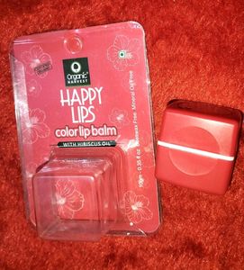 Organic Harvest Happy Lips Color Lip Balm With Hibiscus Oil