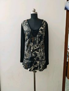 plus size Printed Long Sleeve Top