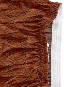 Brown Sofa with Skirted Bottom
