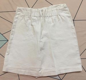 White Wrap Mini Skirt