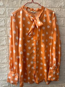 Polka Dot Bow Blouse