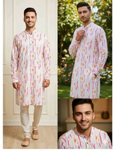 Men's Printed Kurta Set new with tag