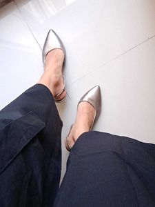 Bata Pencil Heel ( Electra Pumps) color- Chrome