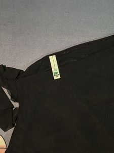 Black One shoulder Mesh Top