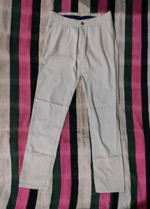 Beige Casual Pants
