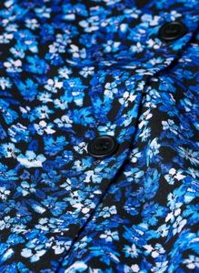 H&amp;M Blue Front Button Dress In Size 8
