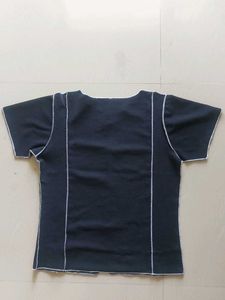 Black Tunic Top With Cut-Out