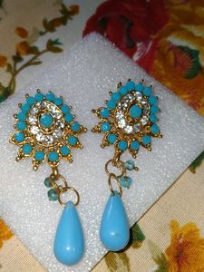 Boho Turquoise Drop Earrings
