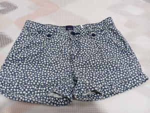 Floral Denim Shorts