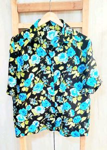 Floral Print Button-Down Shirt Size-42