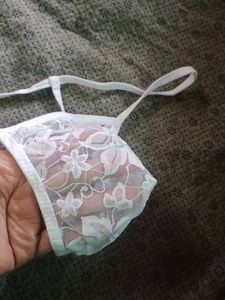 Men&#39;s White Lace G-string Thong