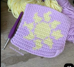 Rapunzel Sun Crochet tapestry