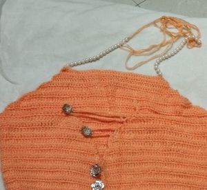 Crochet Pearl Halter Top