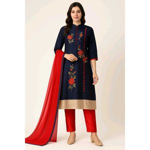 New Unused Embroided Kurti Pant Dupatta Set