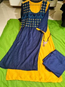 Beautiful Mustard Colour Plazo SET