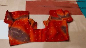 Elegant Red Floral Saree with stitch blouse