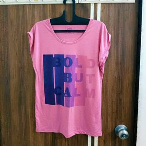 🛍️ Pink Regular Fit Tee ⭐⭐⭐⭐