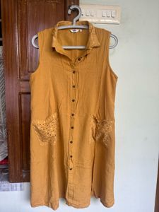 Mustard Yellow Ethic Dress From MAX