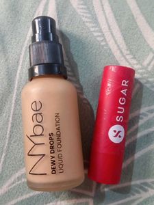 Foundation And Lip Balm Tinted
