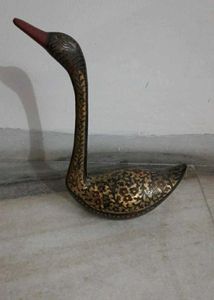 Vintage Swan Metal Figurine