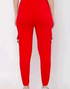 Red Cargo Joggers