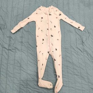 Beautiful Peach Christmas Themed RLE Sleepsuit