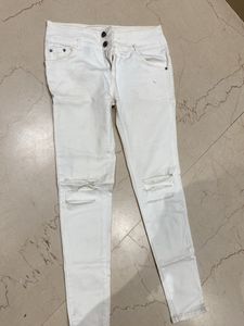 Ripped White Jeans