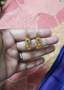 Temple Jwellery Gold Floral Earrings