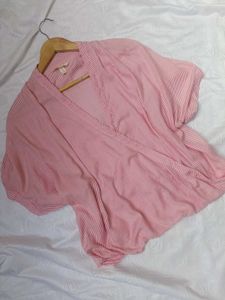 H&amp;M Pink Striped Top
