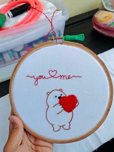 Cute Embroidered Hoop Art