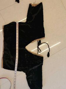 Black And Velvet Saree Blouse Combo