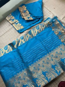 Elegant Blue Silk Saree