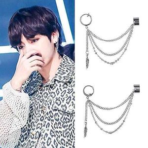 BTS Silver Chain Ear Cuff