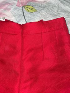 Red High Waisted Shorts