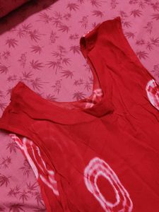 Women Red Tie-Dye Printed Maxi Dress