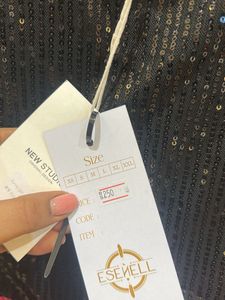 Sequin Embellished Black Vest Party