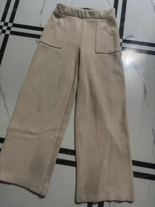 Beige Wide Leg Lounge Pants