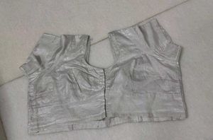 Light Silver Shiny Blouse