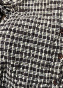 Vintage Plaid Button-Down Top