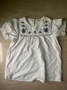 White Embroidery Top