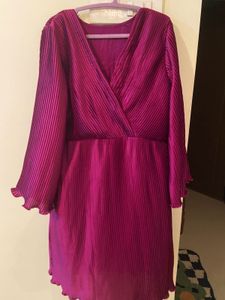 satin full sleeves dress