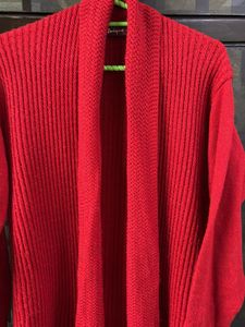 RED LONG SWEATER