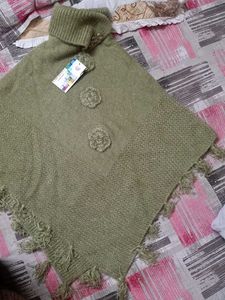 Olive Green Ponchu