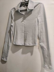 Ribbed Long Sleeve Crop Top