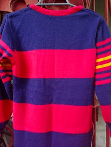 Red And Blue Checked Sweater