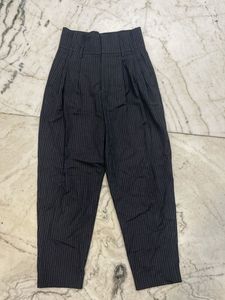 ZARA Striped High-Waisted Pants