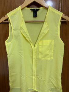 🆕H&amp;M Lemon Yellow Women Top