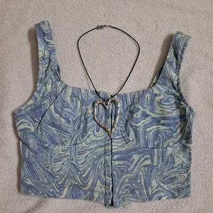 Swirl Print Corset Top