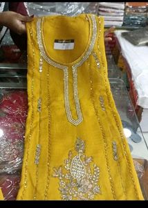 Yellow Embroidered Kurta Set