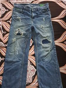 Distressed Denim Jeans